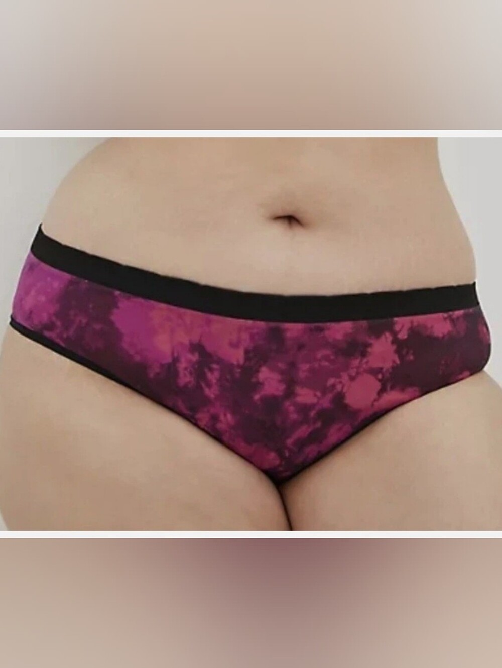 NWT Torrid Magenta and Black Tie-Dye Hipster Panties Size 2(18-20)